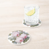 英国のバラ園の花束のピンクの花柄 コースター (側面)