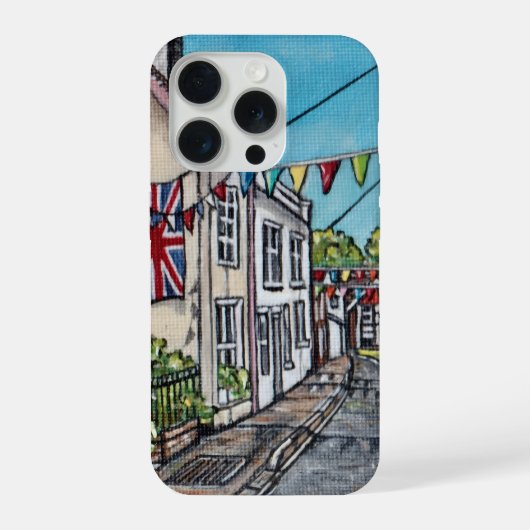 英国のバンティング オリジナルアクリル画 iPhoneケース (裏面)