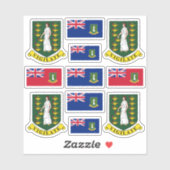 英国のバージン諸島の紋章 シール (シート)