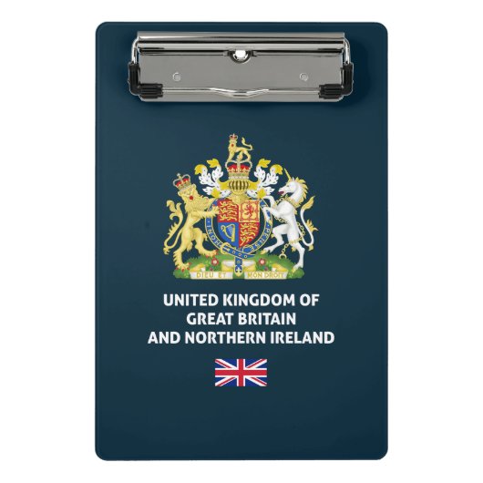 英国のパスポート電話ケース ミニクリップボード (正面)