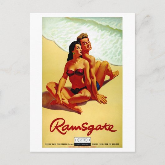 英国のビンテージポスターが復活 ポストカード (正面)