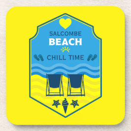 英国のビーチをテーマにした贈り物 コースター
