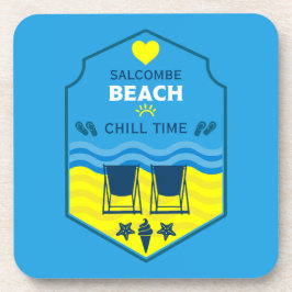 英国のビーチをテーマにした贈り物 コースター