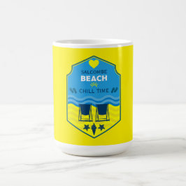 英国のビーチをテーマにした贈り物 コーヒーマグカップ