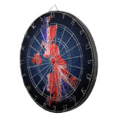 英国のフラグとマップ ダーツボード (正面右)
