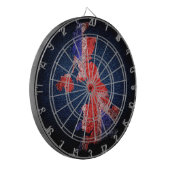 英国のフラグとマップ ダーツボード (正面左)