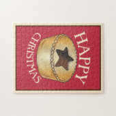 英国のフルーツミンスパイ幸せなクリスマス ジグソーパズル (横)