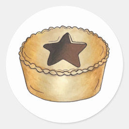 英国のフルーツミンスパイ幸せなクリスマス ラウンドシール