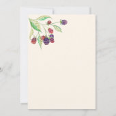 英国のブラックベリーの植物の夕べの招待状 招待状 (裏面)