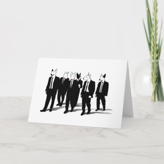 英国のブルテリアのルドルフのクリスマスカード シーズンカード (正面)