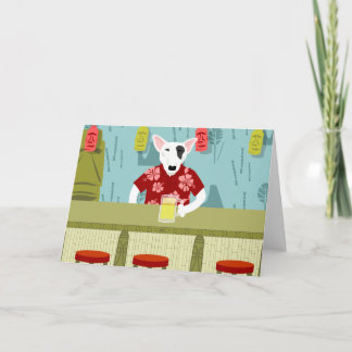 英国のブルテリアのTikiのバー カード