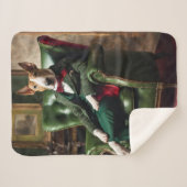 英国のブルテリアクッション/枕 シェルパブランケット (正面(横))