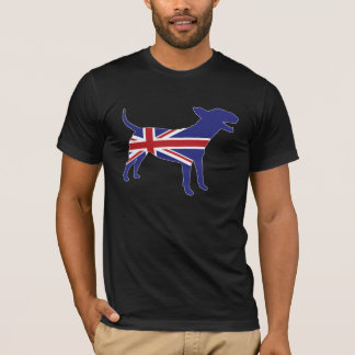 英国のブルテリア/英国国旗のティー Tシャツ