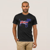英国のブルテリア/英国国旗のティー Tシャツ (正面フル)