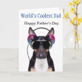 英国のブルテリクールアパパの父の日 カード (黄色い花)