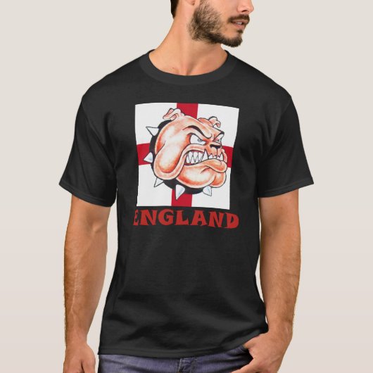 英国のブルドッグおよびStゲオルゲスの旗イギリス Tシャツ (正面)