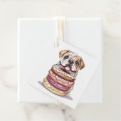 英国のブルドッグがドーナツを振りかけたもの フェイバータグ (インサイチュ)