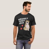 英国のブルドッグしわのテディベア Tシャツ (正面フル)