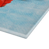 英国のブルドッグでクリスマス配信トラック雪 カッティングボード (角)