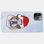 英国のブルドッグとクリスマスハットホリデードッグ Case-Mate iPhoneケース (裏面(横))