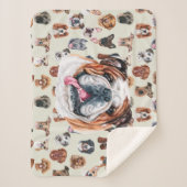 英国のブルドッグと友人ペット シェルパブランケット (正面)