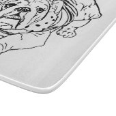 英国のブルドッグのまな板 カッティングボード (角)