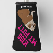 英国のブルドッグのキス私のパットHeadcover ゴルフヘッドカバー (回転90)