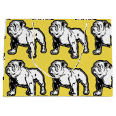 英国のブルドッグのギフトバッグ ラージペーパーバッグ (正面)