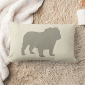 英国のブルドッグのシルエット装飾的な犬の恋人 ランバークッション (ブランケット)