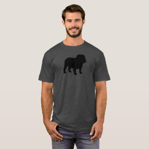 英国のブルドッグのシルエット クールな犬の品種 Tシャツ
