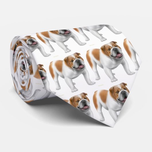 英国のブルドッグのタイ ネクタイ (ロール)
