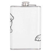 英国のブルドッグのフラスコ フラスク (裏面)