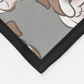 英国のブルドッグのフリースの投球、背景色 フリースブランケット (角)