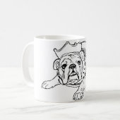 英国のブルドッグのマグ コーヒーマグカップ (正面左)
