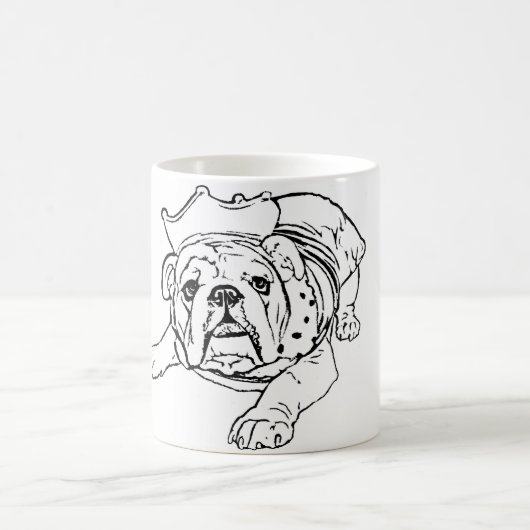 英国のブルドッグのマグ コーヒーマグカップ (中央)