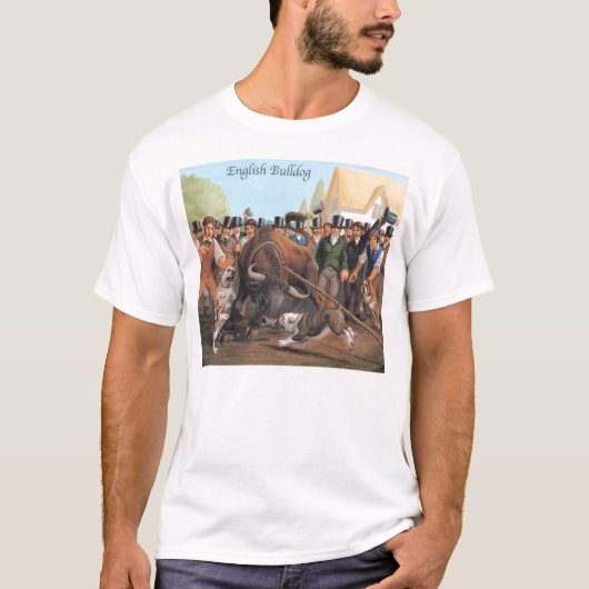 英国のブルドッグのワイシャツ Tシャツ (正面)
