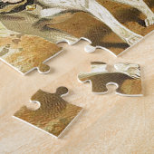 英国のブルドッグのヴィンテージの絵を描くこと ジグソーパズル (側面)