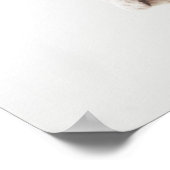 英国のブルドッグの子犬がパーティー帽子を被る ポスター (角)