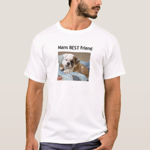 英国のブルドッグの子犬のTシャツのティー Tシャツ