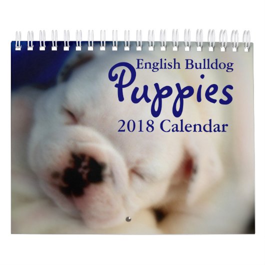 英国のブルドッグの子犬2018のカレンダー カレンダー (カバー)