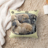 「英国のブルドッグの子犬」 クッション (ブランケット)