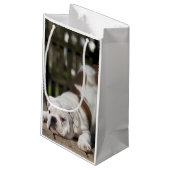 英国のブルドッグの子犬 スモールペーパーバッグ (裏面アングル)