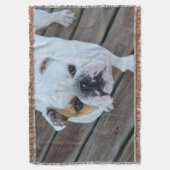 英国のブルドッグの投球毛布 スローブランケット (正面縦)