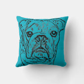 英国のブルドッグの枕 クッション (裏面)