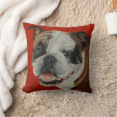 英国のブルドッグの枕 クッション (ブランケット)