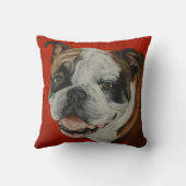 英国のブルドッグの枕 クッション (裏面)