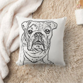 英国のブルドッグの枕 クッション (ブランケット)