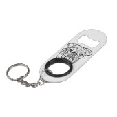 英国のブルドッグの栓抜きのkeychain キーホルダー栓抜き (正面アングル)