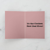 英国のブルドッグの父の日カード カード (内部)