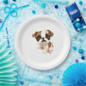 英国のブルドッグの紙皿 ペーパープレート (パーティー)